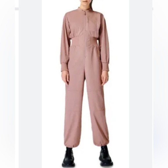 Sweaty Betty Refine Rib Jumpsuit Chateau Pink...